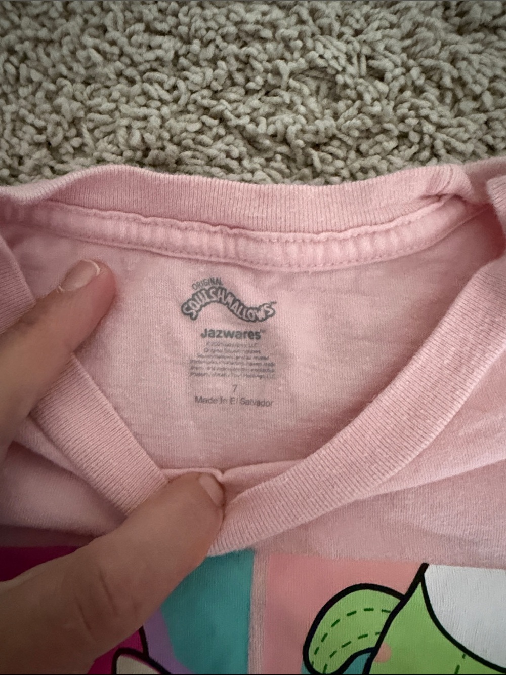 Squishmallow Pink 'Squish Squad' Short Sleeve Tee size 7 - Picture 3 of 4